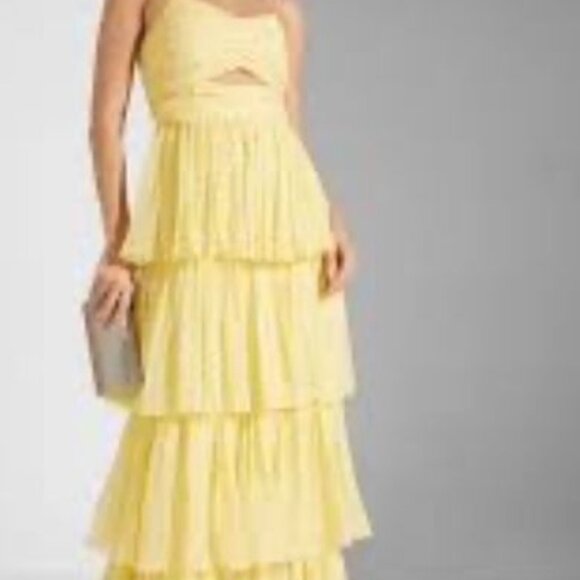 Anaya with love Dresses & Skirts - Anaya with love Marigold (Yellow) Tiered Maxi Dress Size 6 (NWT)